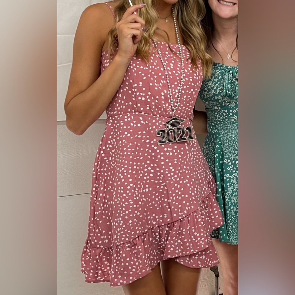 Pink patterned dress